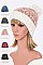 PACK OF 12 SPACE KNIT TWO TONE BEANIE SET