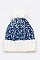 PACK OF 12 SPACE KNIT TWO TONE BEANIE SET