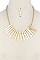 FRINGE FLAT METAL CHAIN NECKLACE SET