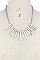 FRINGE FLAT METAL CHAIN NECKLACE SET
