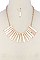 FRINGE FLAT METAL CHAIN NECKLACE SET