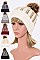 PACK OF 12 METALLIC SCREEN CUFF POM BEANIE