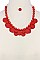 CLUSTERED SOFT DISCS BEADED NECKLACE SET