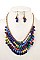 CLUSTER TEARDROP BIB NECKLACE SET