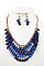 CLUSTER TEARDROP BIB NECKLACE SET