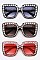 Pack of 12 Pieces Pave Crystal Fashion Square Sunglasses LA113-POP8016