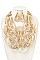 CLUSTERED PEARL BIB STATEMENT NECKLACE SET