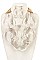 CLUSTERED PEARL BIB STATEMENT NECKLACE SET