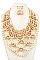 BEAD ACCENTED PEARL NET NECKLACE SET
