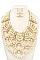 BEAD ACCENTED PEARL NET NECKLACE SET
