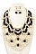 BEAD ACCENTED PEARL NET NECKLACE SET