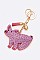 Pink Piglet Crystal Key Chain