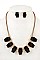 LINKED STONE BIB NECKLACE SET