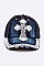 Crystal Cross Embelished Fashion Denim Cap LA-HT277X012
