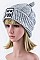 NEW YORK KNOTTED DOUBLE KNIT BEANIE