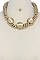 TWISTED METALLIC THREAD WRAPPED STATEMENT NECKLACE JYJSN-2123