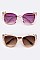 Pack of 12 pieces Crystal Accent Metal Rim Sunglasses LA107-R1001GR