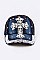 Crystal Cross Embelished Fashion Denim Cap LA-HT277X024