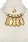 STYLISH FASHION METALS STATEMENT NECKLACE AND SPIRAL EARRINGS SET JYJSN2209