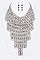 Elegant Crystal Disk Statement Necklace Set