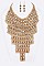 Elegant Crystal Disk Statement Necklace Set