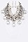 Iconic Mix Chain Pearl Drops Statement Necklace Set