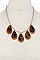 STYLISH ANIMAL PRINT TEARDROP FASHION NECKLACE SET JY-CS1370