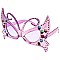 Pack of 12 Clear Butterfly Novelty Sunglasses