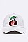 Sequins Cherry Distressed Bleached Denim Cap LA-EMH8643U