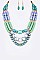 Lush Ceramic Beads Multi-Layered Necklace Set