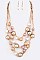 Tri-Layer Mix Beads Straw Adjustable Necklace Set