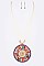 Chic Beaded Medallion Pendant Necklace Set