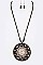 Chic Beaded Medallion Pendant Necklace Set