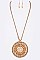 Chic Beaded Medallion Pendant Necklace Set