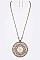 Chic Beaded Medallion Pendant Necklace Set