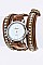 Stylish Wrapped Studded Leather Band Watch LA-1387