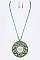 Chic Beaded Medallion Pendant Necklace Set