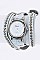 Stylish Wrapped Studded Leather Band Watch LA-1387