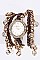 Stylish Fringe Beads Wrapped Braid Strap Watch LA-1980