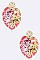 Glitzy Glitter Resin Palm Leaf Earrings