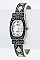 Chic Textured Open Bangle Watch LA-BG1162L10