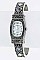 Chic Textured Open Bangle Watch LA-BG1162L10