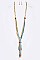 Multi-Seed Beads Tassel Necklace Set