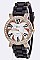 Trendy Funny Number Crystal Dial Silicon Watch LA 05-1651