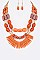 MIXED CERAMIC BEADS STATEMENT NECKLACE SET