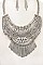 FRINGE BAR RHINESTONE PAVE NECKLACE SET