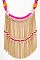BEADED MULTI CORD CHAIN NECKLACE SET