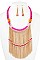 BEADED MULTI CORD CHAIN NECKLACE SET