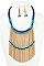 BEADED MULTI CORD CHAIN NECKLACE SET