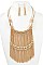 BEADED MULTI CORD CHAIN NECKLACE SET